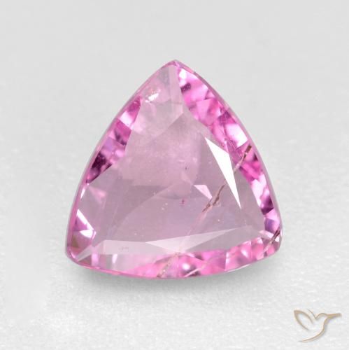 0.74ct Натуральный Королевский фиолетовый розовый Сапфир, Триллион, VS-SI