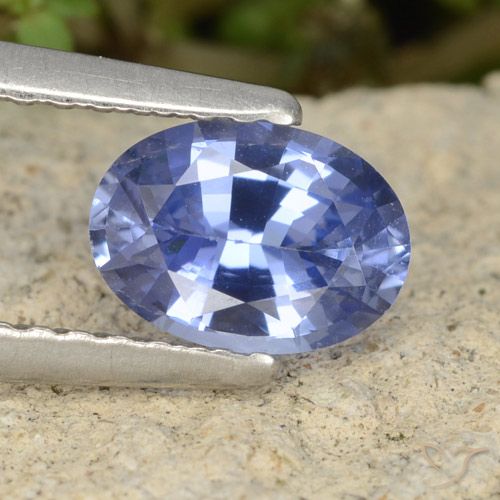 0.85ct Натуральный Электрик фиолетовый синий Сапфир, Овал, Чистота VVS
