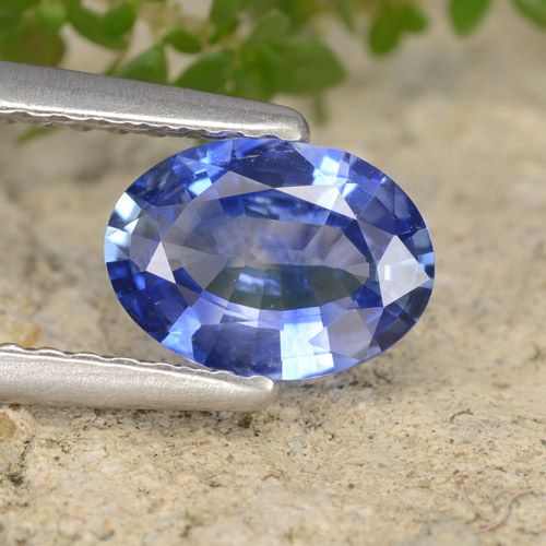 0.83ct Натуральный Синий / Голубой Сапфир, Овал, VVS-VS