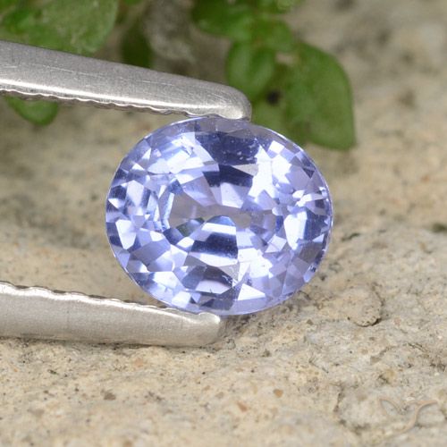 0.57ct Натуральный Светло-синий Сапфир, Овал, VS-SI
