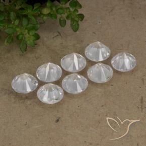 3.22 карата, натуральный Белый Сапфир, Круглый, Чистота VS