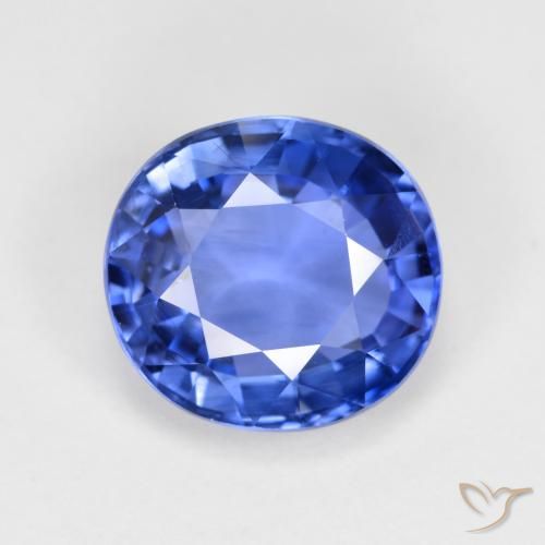 4.19ct Натуральный Средний темно-синий Сапфир, Овал, VVS-VS