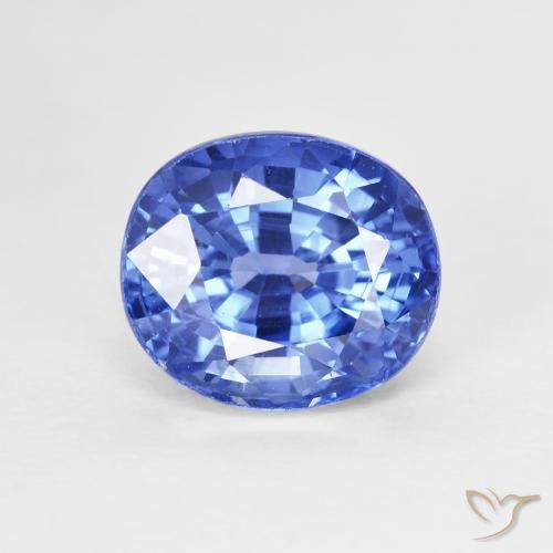 4.07ct Натуральный Средний темно-синий Сапфир, Овал, VVS-VS