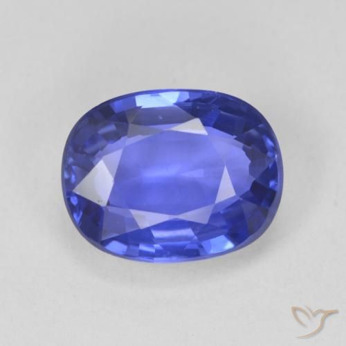 4.05ct Натуральный Темно-фиолетово-синий Сапфир, Овал, VVS-VS