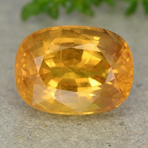 9.36ct Натуральный Глубокий оранжево-золотой Сапфир, Овал, VS-SI