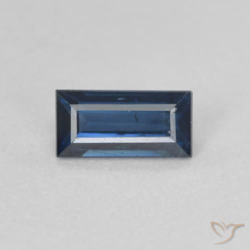0.50ct Натуральный Сумеречный синий Сапфир, Огранка Багет, VS-SI