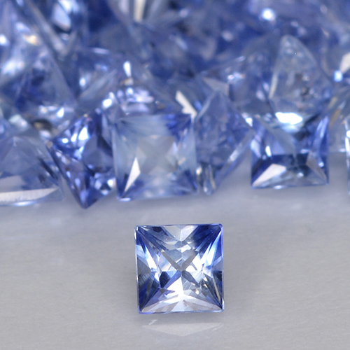 0.19 карата, натуральный Электрик фиолетовый синий Сапфир, Квадрат, VVS-VS