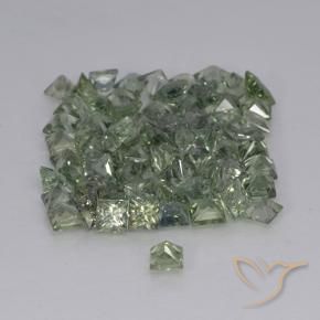 0.22 карата, натуральный Светло-зеленый шалфей Сапфир, Квадрат, VVS-VS