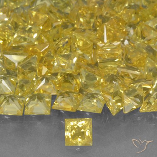 0.17ct Натуральный Желтый Сапфир, Квадрат, VVS-VS