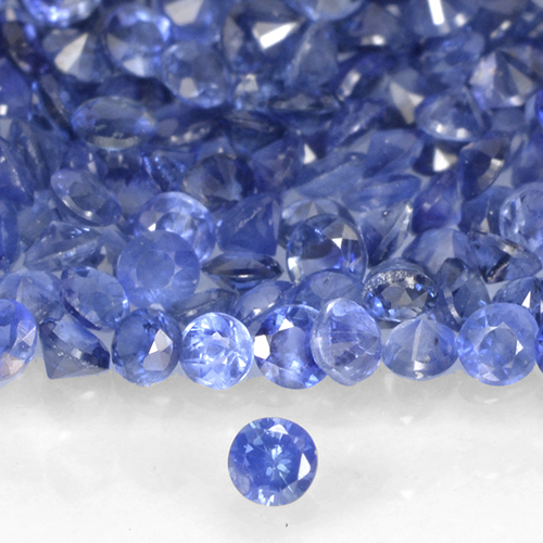 0.01 карата, натуральный Пастельно-синий Сапфир, Круглый, Чистота VS