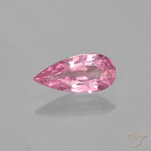 0.58ct Натуральный Средний розовый Сапфир, Форма груши, Чистота VS