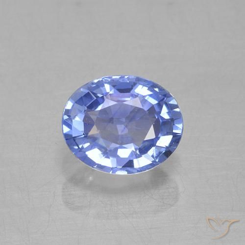 0.63ct Натуральный Пастельно-синий Сапфир, Овал, VVS-VS