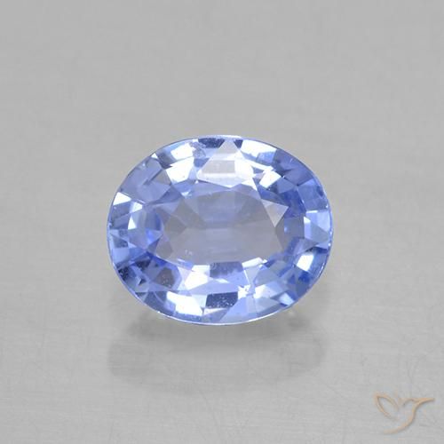 0.67ct Натуральный Светло-синий Сапфир, Овал, VVS-VS