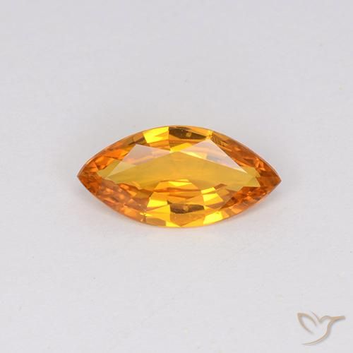 1.00ct Натуральный Золотой Сапфир, Маркиза, Чистота VVS