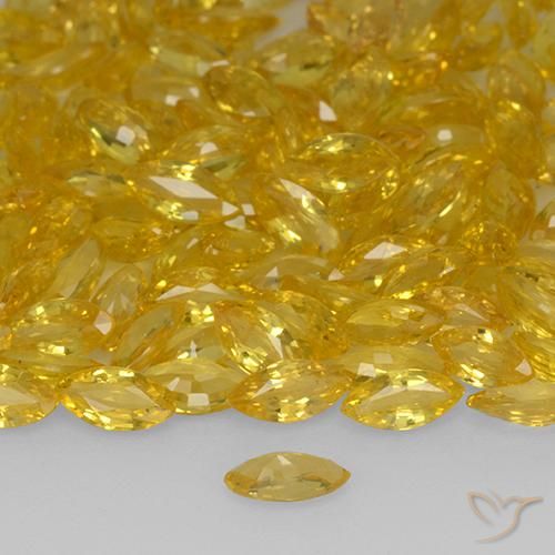 0.20 карата, натуральный Золотой Сапфир, Маркиза, VVS-VS
