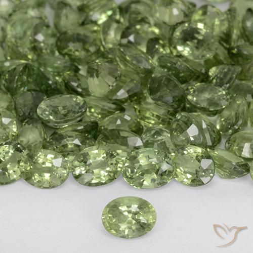 0.24ct Натуральный Темно-зеленый Сапфир, Овал, VVS-VS