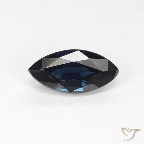 1.20ct Натуральный Темно-синий Сапфир, Маркиза, Чистота VVS