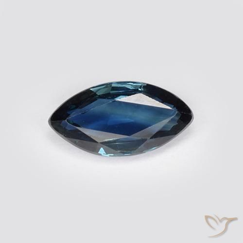 0.77ct Натуральный Темно-синий Сапфир, Маркиза, Чистота VS