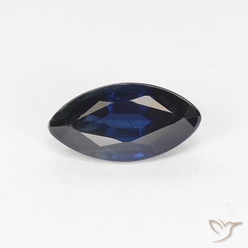 0.92ct Натуральный Сумеречный синий Сапфир, Маркиза, Чистота VS