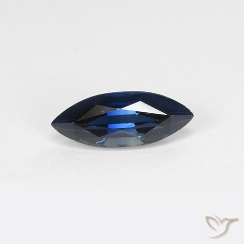 0.97ct Натуральный Сумеречный синий Сапфир, Маркиза, Чистота VS