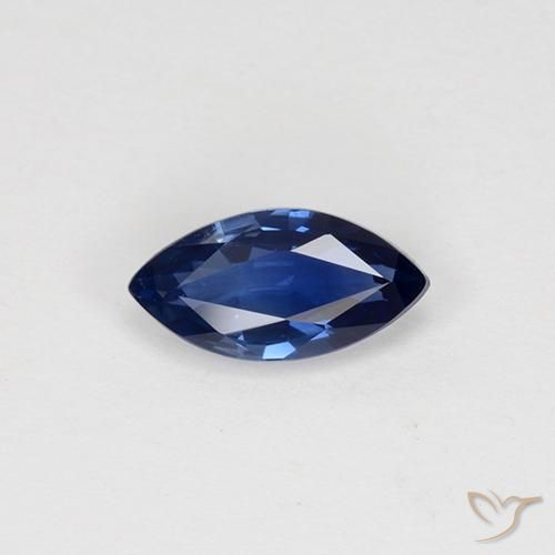0.81ct Натуральный Сумеречный синий Сапфир, Маркиза, VVS-VS