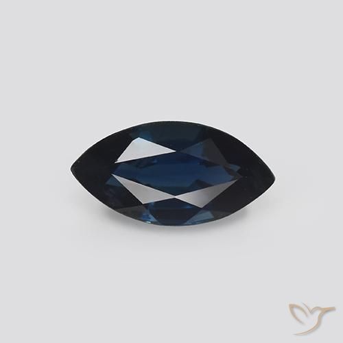 1.17ct Натуральный Черновато-синий Сапфир, Маркиза, VVS-VS