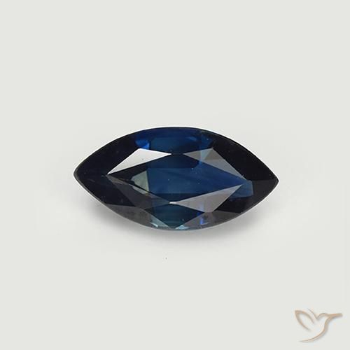1.03ct Натуральный Ночной синий Сапфир, Маркиза, VVS-VS