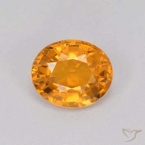 1.07ct Натуральный Золотой Сапфир, Овал, Чистота VVS