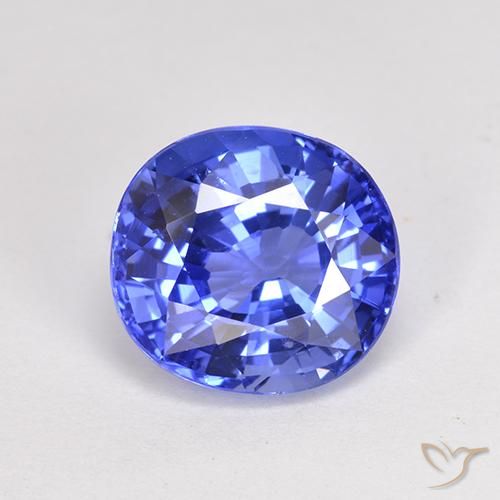 3.66ct Натуральный Светло-васильковый Сапфир, Овал, Чистота VS