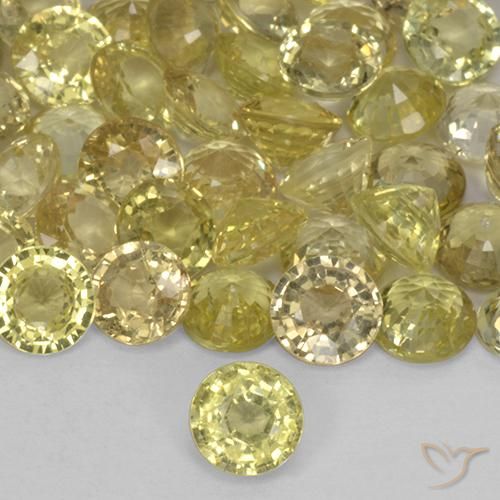 0.40ct Натуральный Палевый Сапфир, Круглый, Чистота VS
