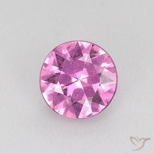 0.55ct Натуральный Пурпурно-розовый Сапфир, Круглый, Чистота VS