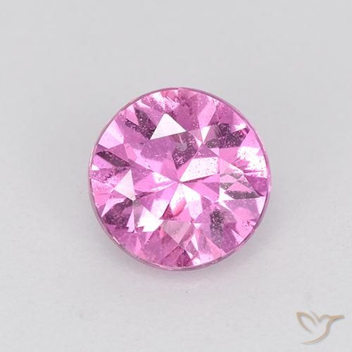 0.58ct Натуральный Пурпурно-розовый Сапфир, Круглый, Чистота VS
