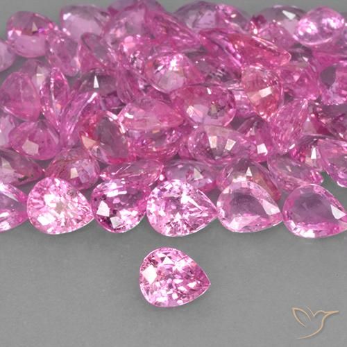 0.36ct Натуральный Насыщенный розовый Сапфир, Форма груши, VVS-VS
