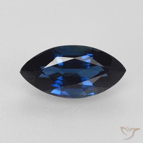 0.80ct Натуральный Сумеречный синий Сапфир, Маркиза, VVS-VS