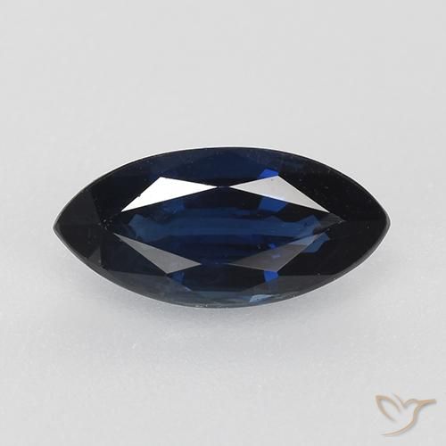 0.73ct Натуральный Сумеречный синий Сапфир, Маркиза, VVS-VS