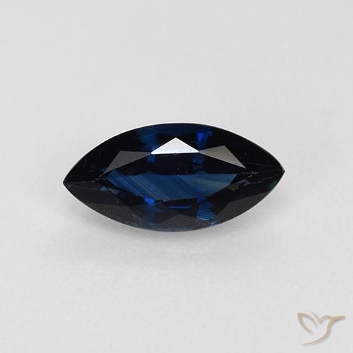 0.73ct Натуральный Сумеречный синий Сапфир, Маркиза, VVS-VS