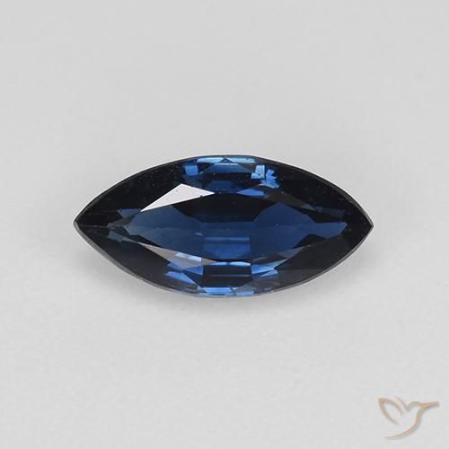 0.79ct Натуральный Сумеречный синий Сапфир, Маркиза, VVS-VS