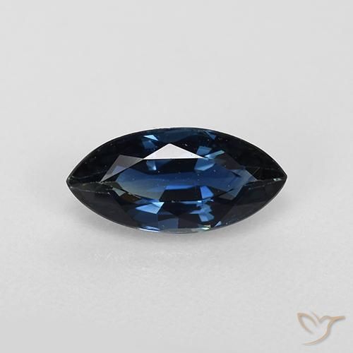 0.75ct Натуральный Темно-синий Сапфир, Маркиза, VVS-VS