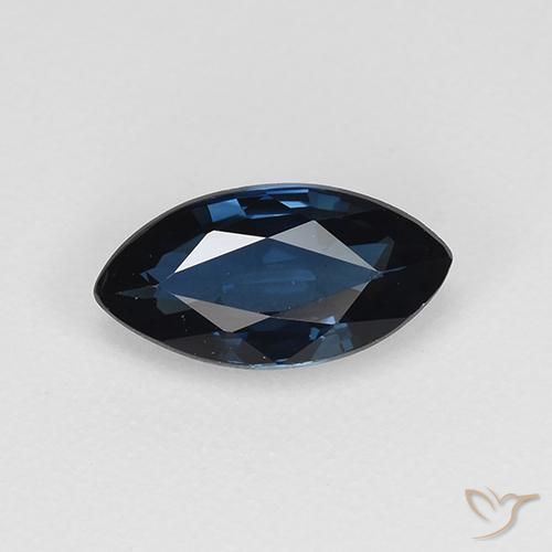 0.84ct Натуральный Темно-синий Сапфир, Маркиза, VVS-VS