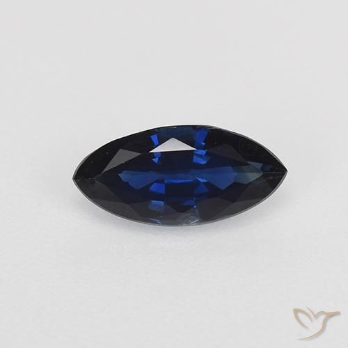 0.64ct Натуральный Сумеречный синий Сапфир, Маркиза, VVS-VS
