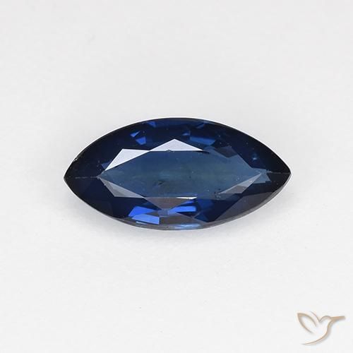 0.64ct Натуральный Сумеречный синий Сапфир, Маркиза, VVS-VS