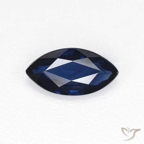 0.66ct Натуральный Сумеречный синий Сапфир, Маркиза, VVS-VS