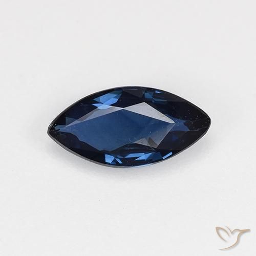 0.66ct Натуральный Темно-синий Сапфир, Маркиза, VVS-VS