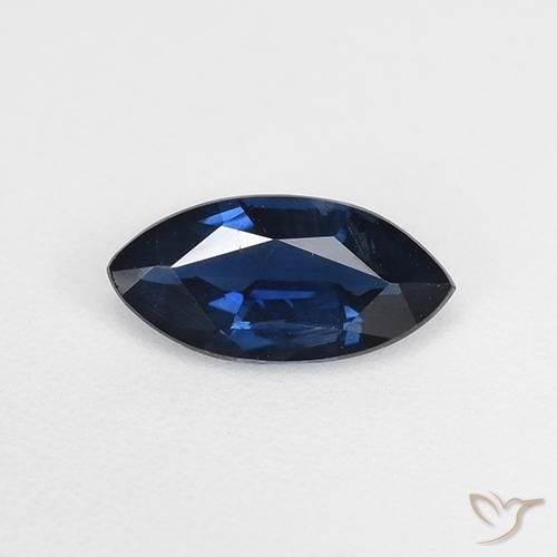 0.58ct Натуральный Сумеречный синий Сапфир, Маркиза, VVS-VS