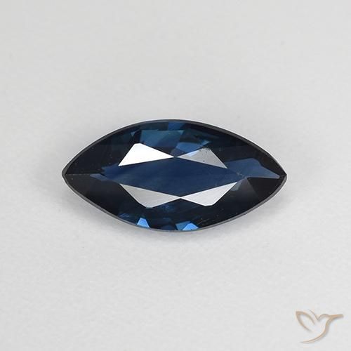 0.67ct Натуральный Темно-синий Сапфир, Маркиза, VVS-VS