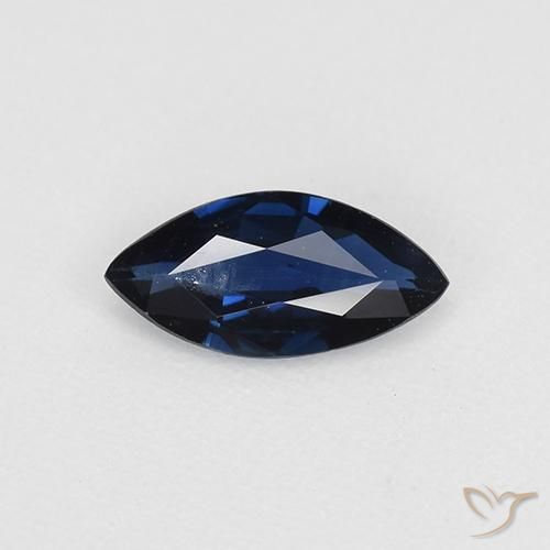 0.47ct Натуральный Темно-синий Сапфир, Маркиза, VVS-VS