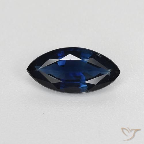 0.68ct Натуральный Сумеречный синий Сапфир, Маркиза, VVS-VS