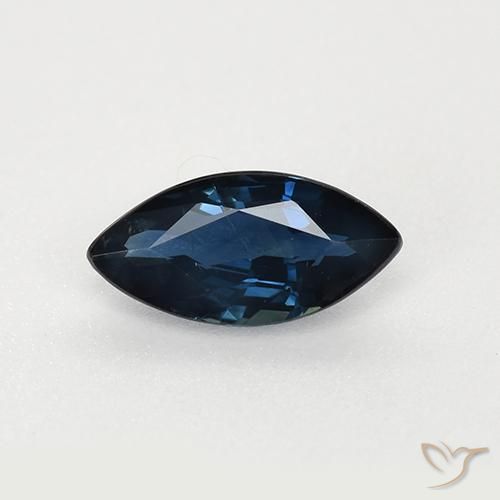 0.71ct Натуральный Темно-синий Сапфир, Маркиза, VVS-VS