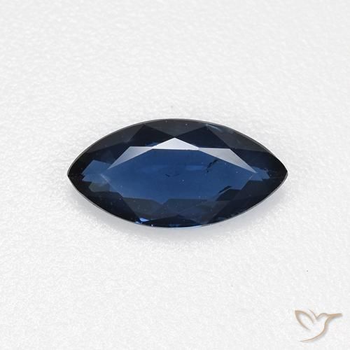 0.56ct Натуральный Темно-синий Сапфир, Маркиза, VVS-VS