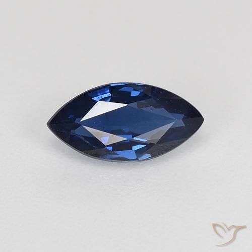 0.74ct Натуральный Сумеречный синий Сапфир, Маркиза, VVS-VS
